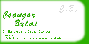 csongor balai business card